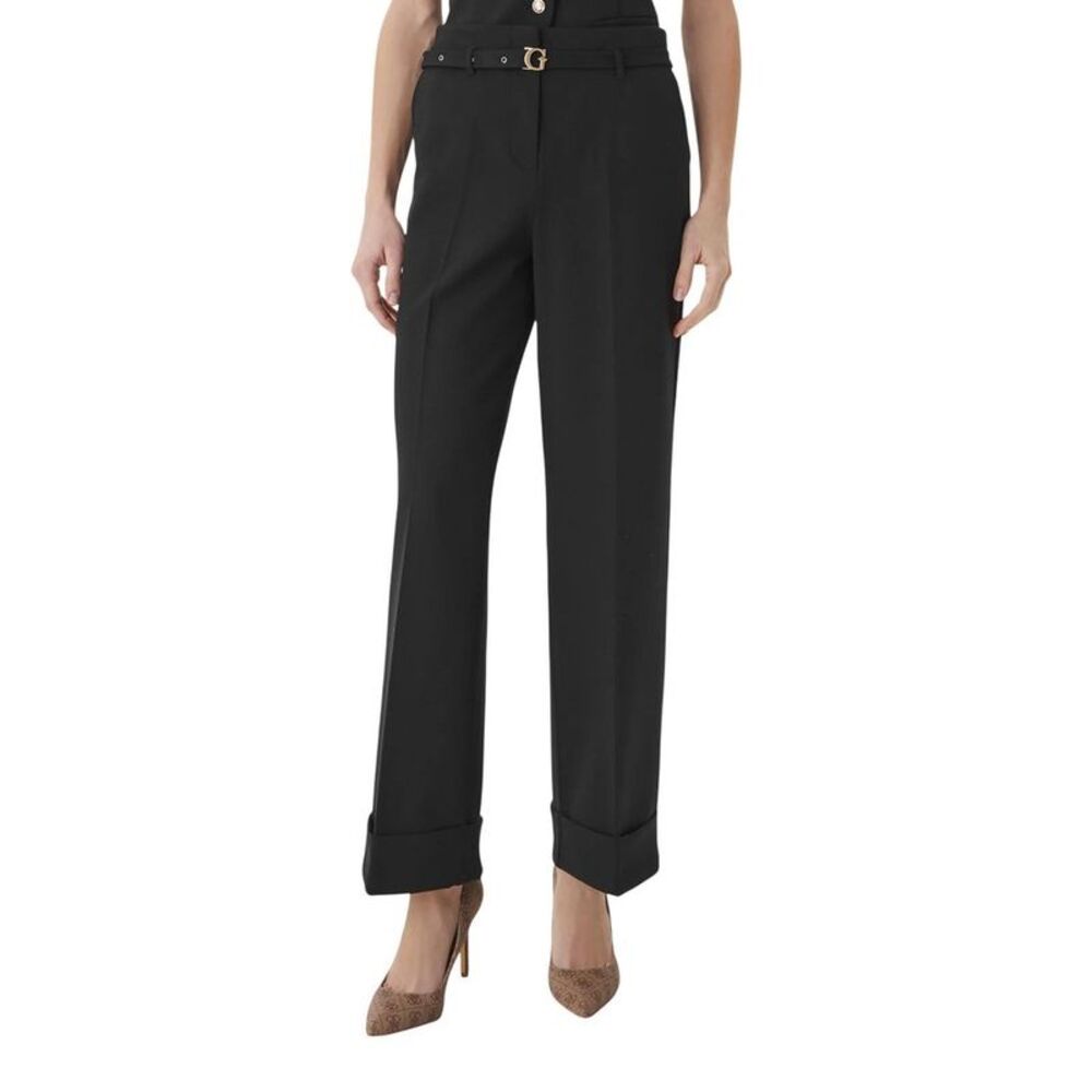 Guess Black Viscose Casual Women's Pants